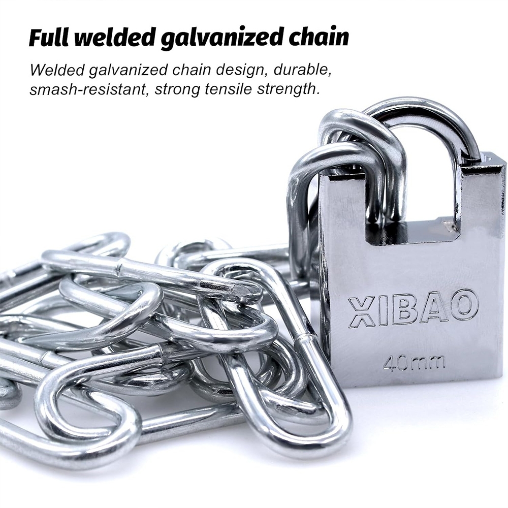 Heavy-Duty Anti-Theft Chain Lock, Chain With Lock For Motorcycles ...