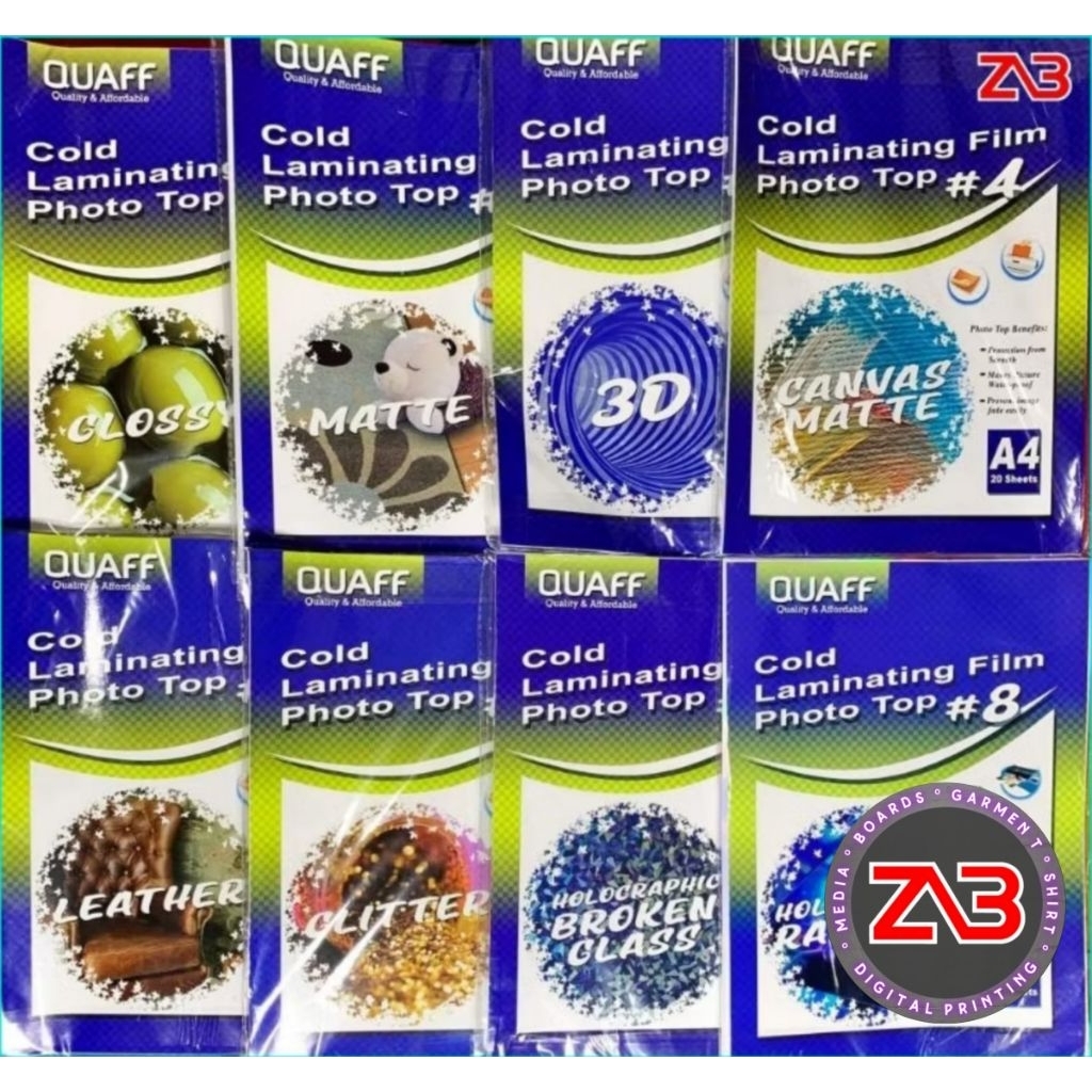 Quaff PhotoTop Cold Laminating Film A4 Size | Shopee Philippines