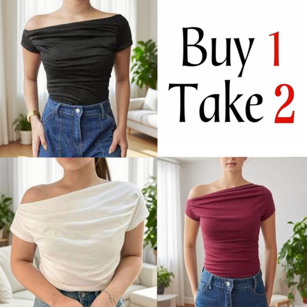Asymmetric Quadra Lining Cotton Full Lenght Top Basic Womenswear Short ...