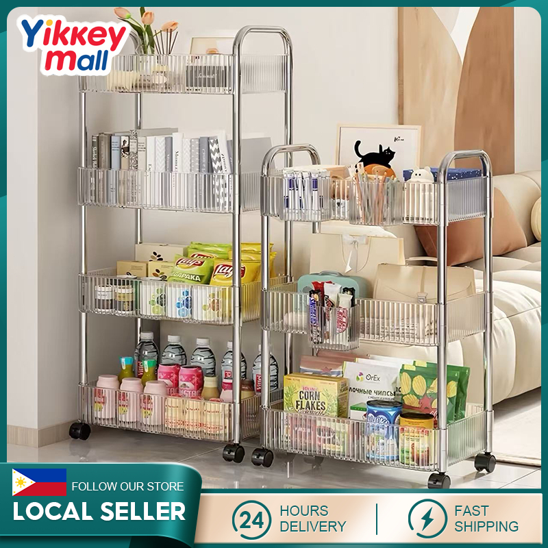 3/4 Layers Trolley Cart Organizer Bathroom Organizer Rack Moving Rack ...
