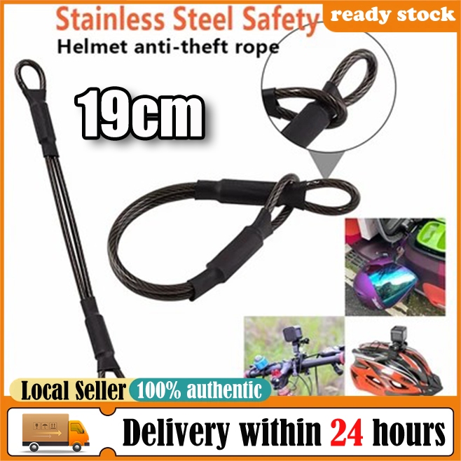 Anti-theft Reminder Rope motorcycle full helmet storage Wire Rope ...