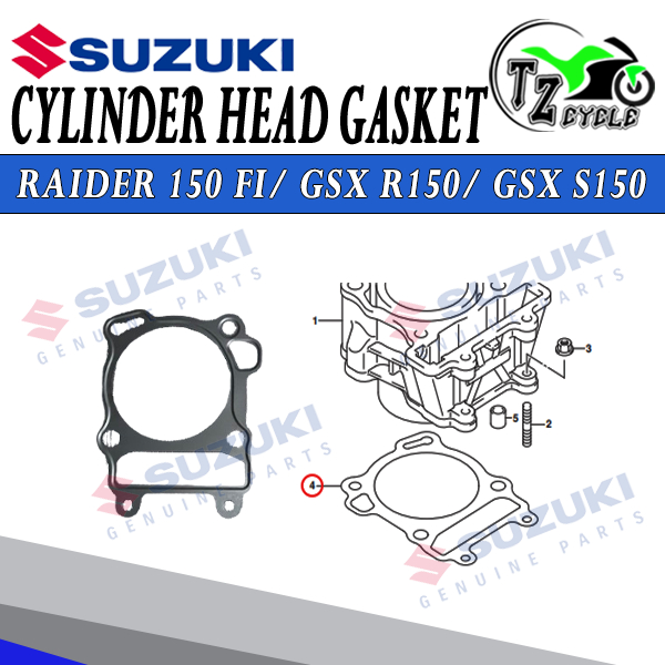 SUZUKI GENUINE CYLINDER HEAD GASKET FOR RAIDER 150 FI/ GSX R150/ GSX ...