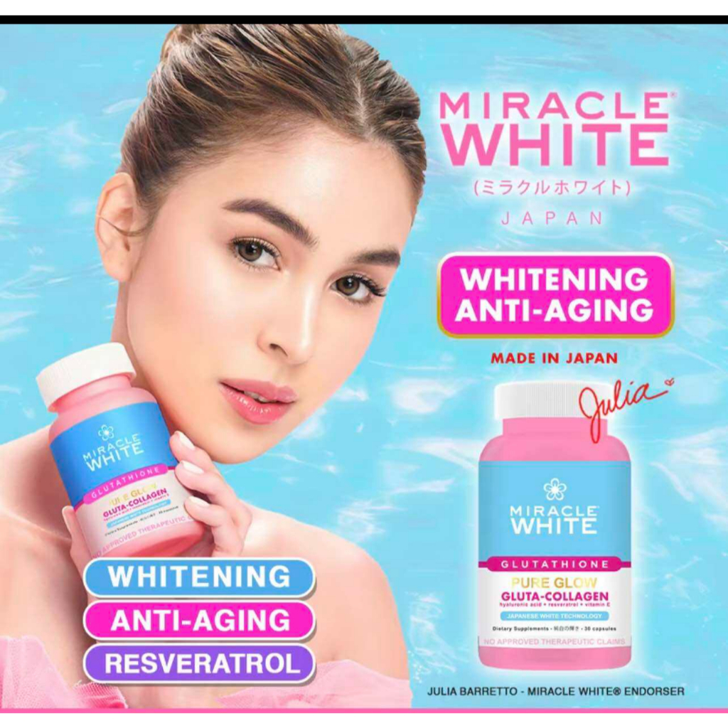 [PROMOSALE]Miracle White Pure Glow Gluta -Collagen Capsule made in japan