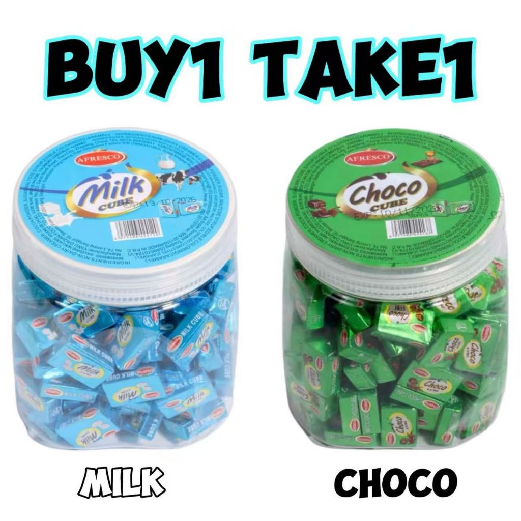 BUY1 TAKE1 Choco / Milk Cube Milk Chocolate A presco Candy Fatty Flavor ...