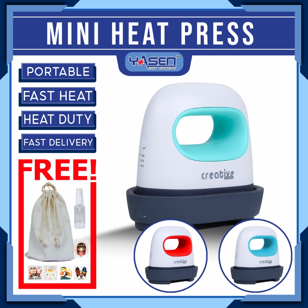 Creative Mini Heat Press Machine for T Shirts Portable Travel Iron ...