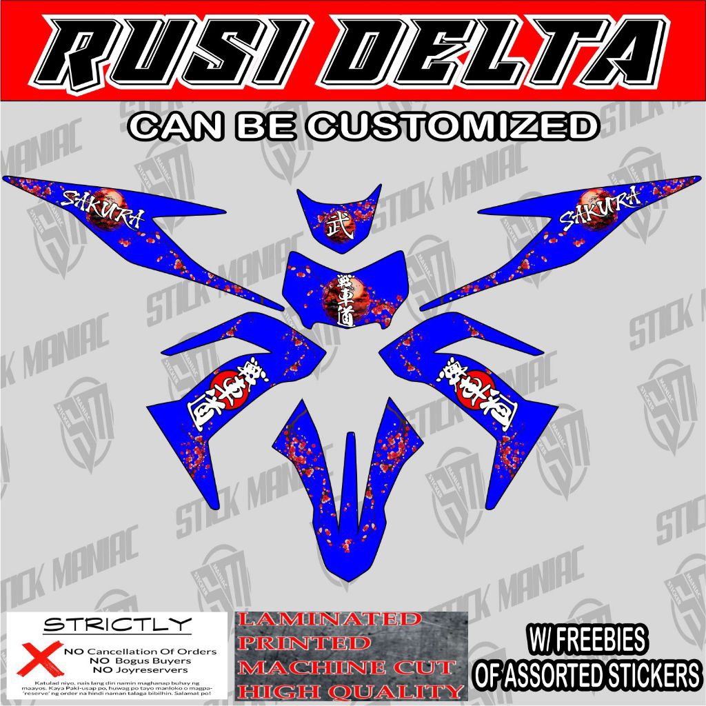 Custom decals for Rusi Delta 125, laminated sticker for Rusi Delta 125 ...