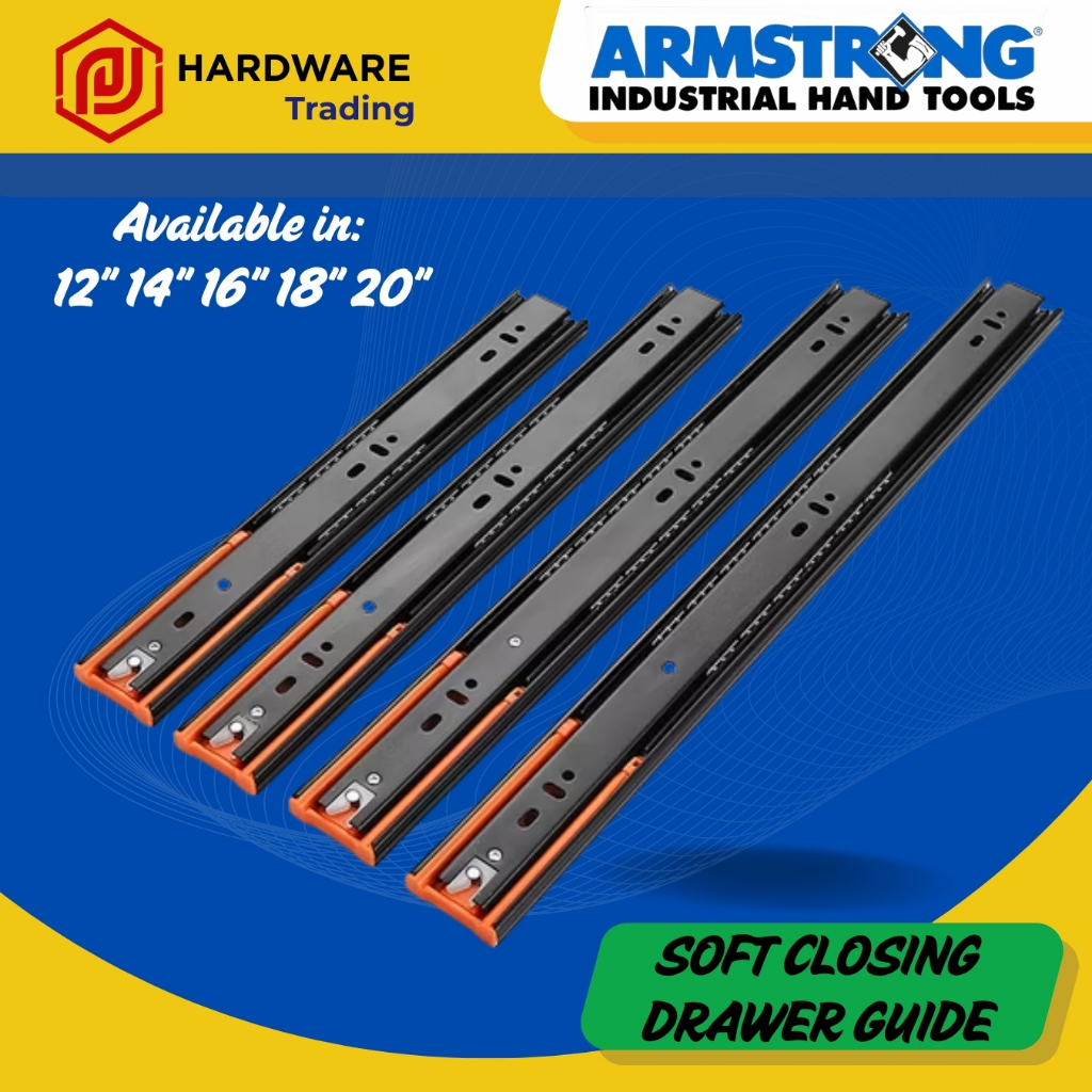 ARMSTRONG SOFT CLOSE DRAWER GUIDE HEAVY DUTY-PJOS | Shopee Philippines