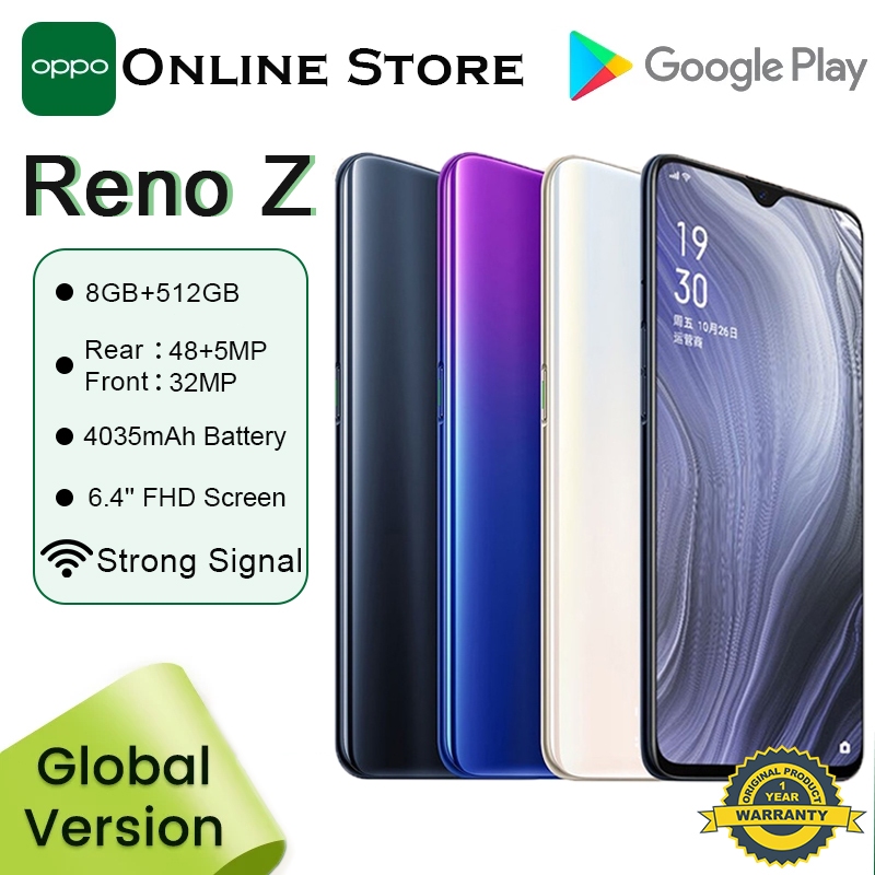 Original Reno Z Phone 8G RAM + 512G ROM Legit and New Smartphone 6.4 ...