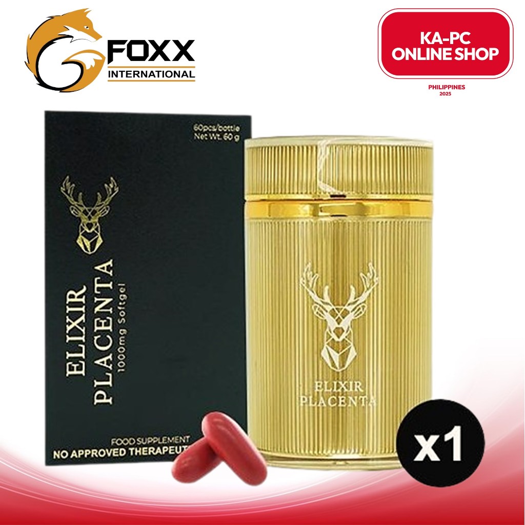 Original Gfoxx Elixir Placenta 60 capsules STEM CELL THERAPY DNA ...
