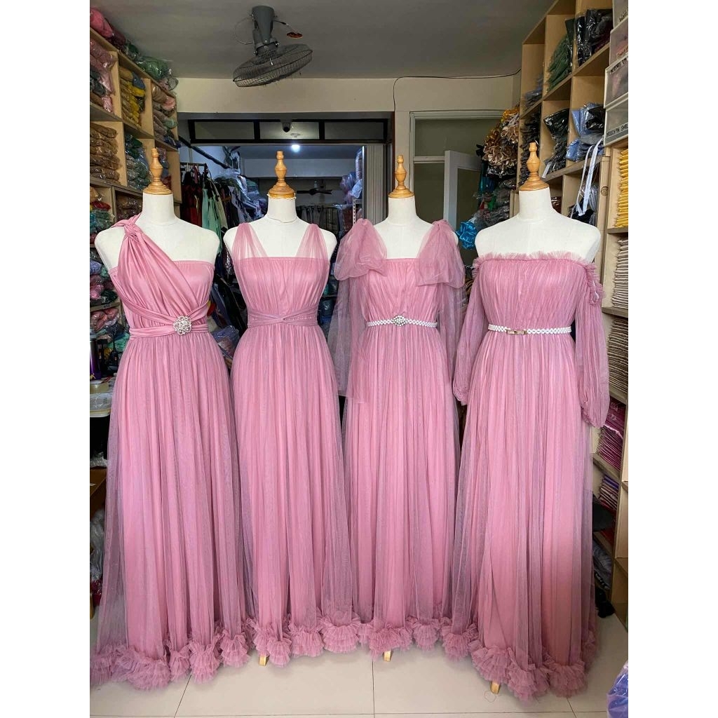 Infinity Dress with tulle overlay #Bridesmaid #Infinity #Gown #Infinity  Dress | Shopee Philippines