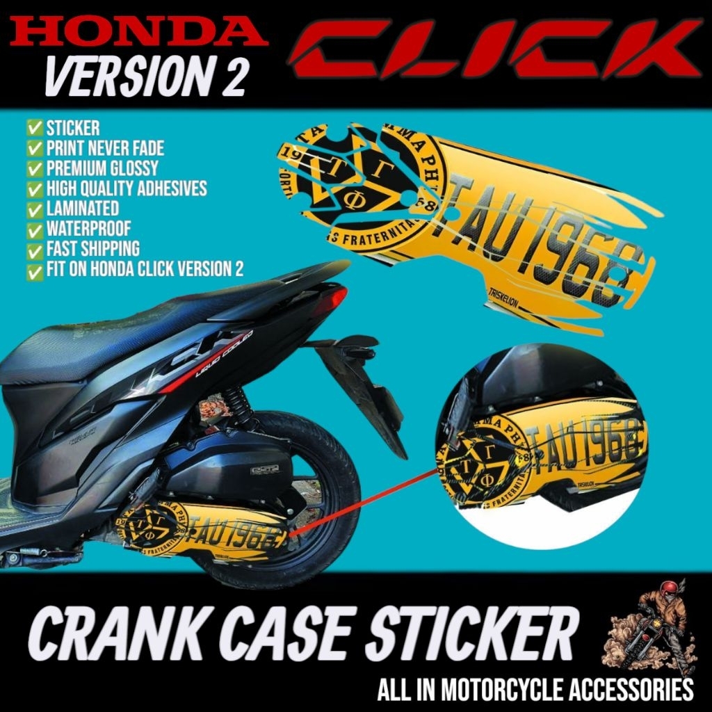 Honda Click V2 Crankcase Sticker / Click Version 2 Accessories | Shopee ...