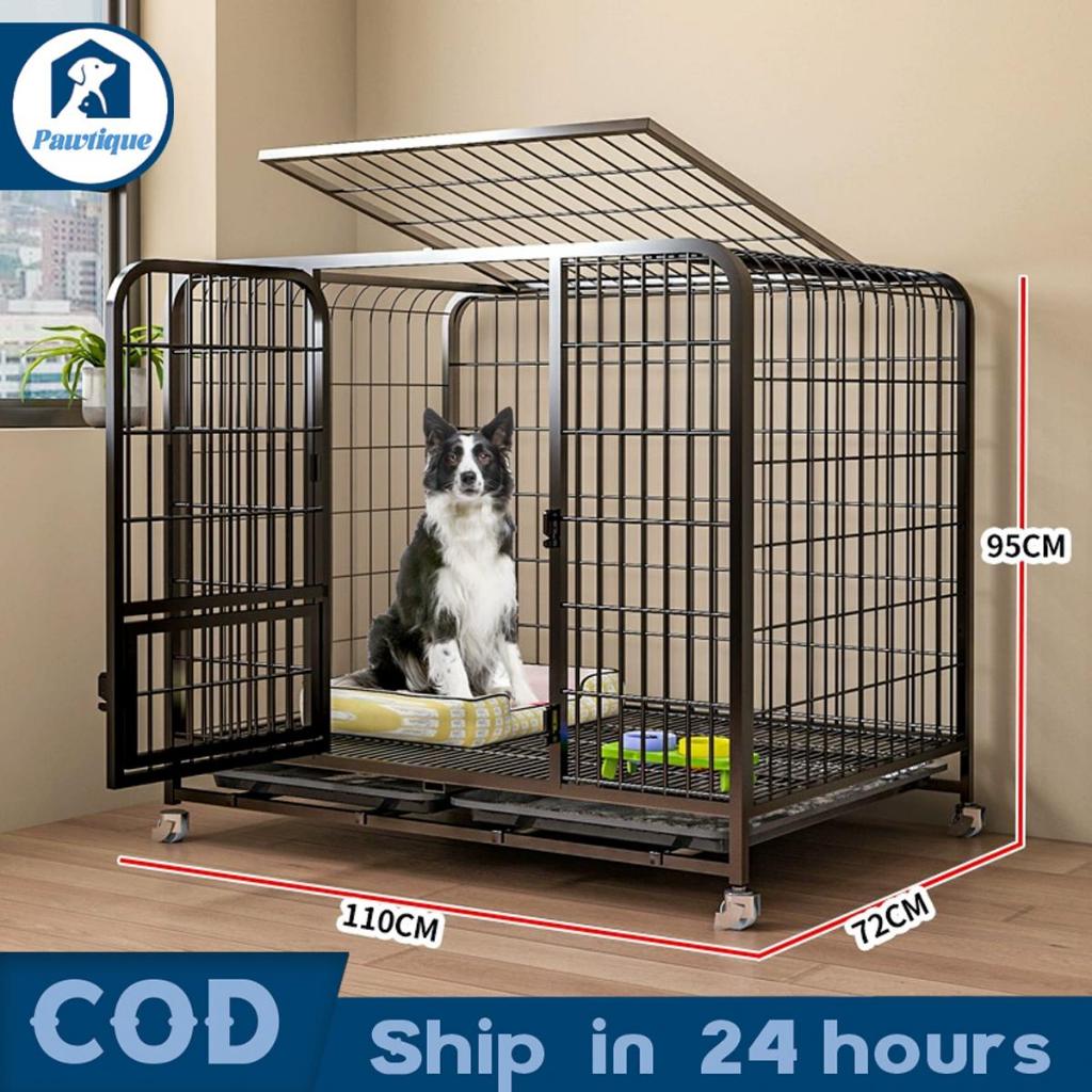 Heavy Duty Large Dog Cage Cage For Dog Stainless Mobile Dog Cage With 4 ...
