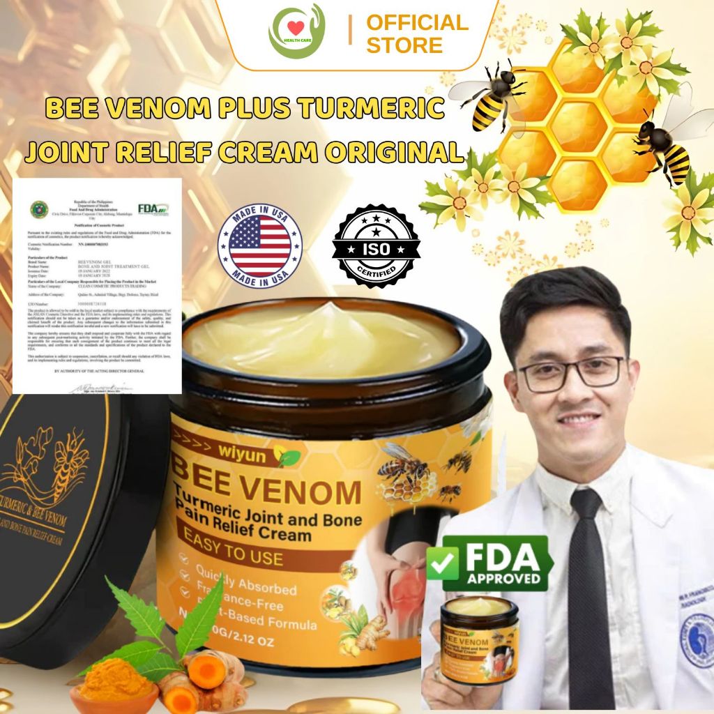 Orihinal na Turmeric & Bee Venom Plus Cream 30g . Instant Relief for ...