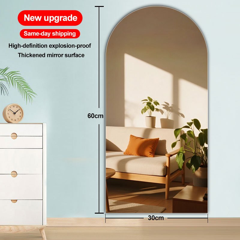 Arched mirror sticker wall acrylic mirror wall sticker self-adhesive ...