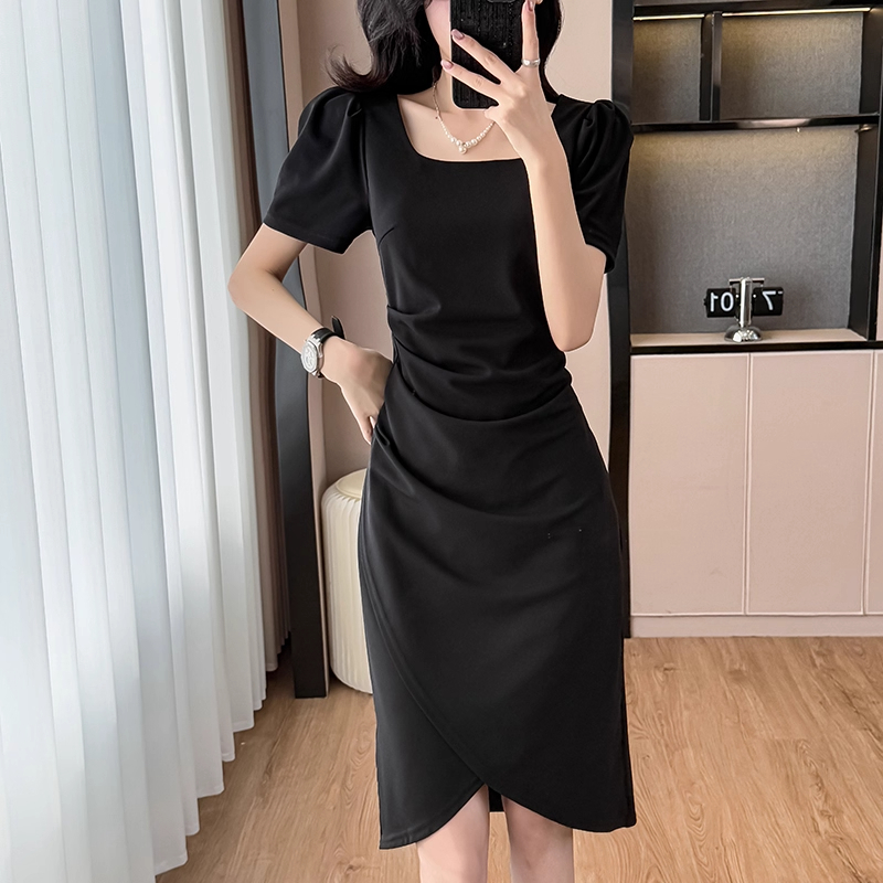 retro vintage dress for teens semi formal church long fitted black dress  for women casual plus size | Shopee Philippines