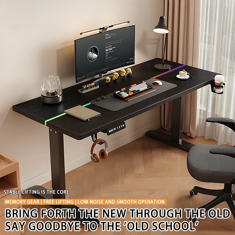 Computer Gaming Desk - Remote Adjustable Height for Office Learning ...