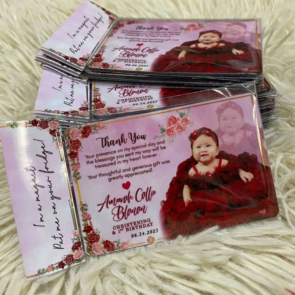 Souvenir Ref Magnet Personalized Free Layout Birthday , Baptism ...