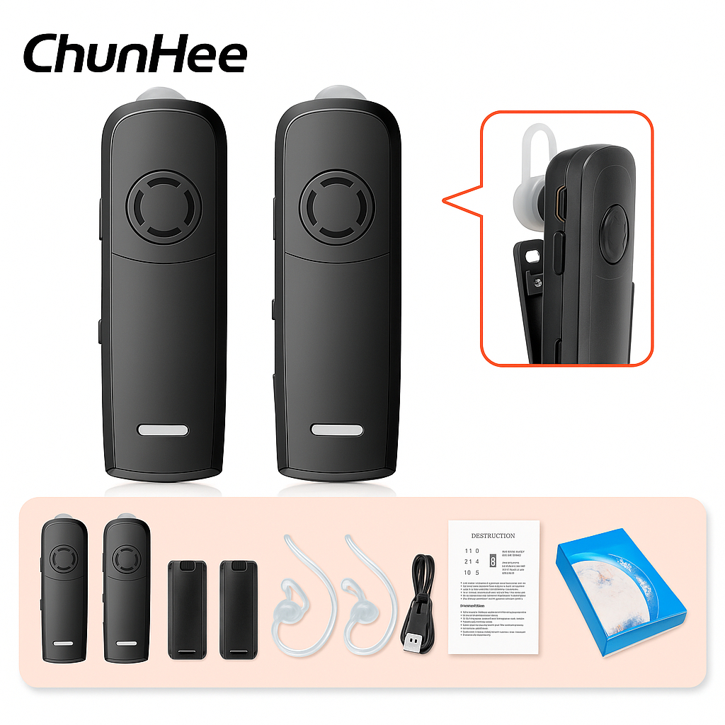 ChunHee Walkie Talkie Wireless Mini Ear-Hanging Style Two Way Radio for ...