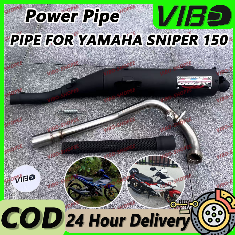 Apido Power pipe for Sniper150 Muffler exhaust pipe with elbow Yamaha ...