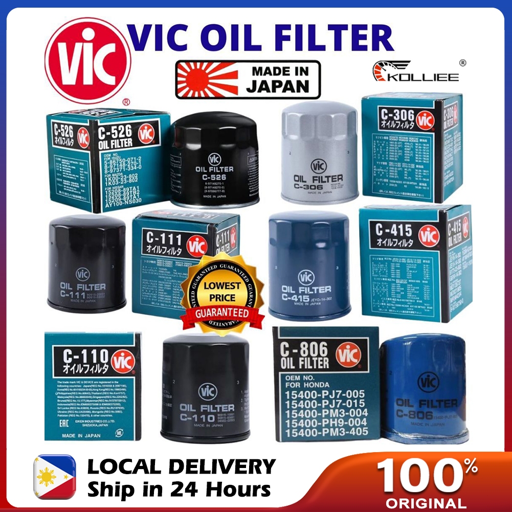 VIC OIL FILTERS C-110 C-111 C-306 C-806 C-415 C-526 FOR TOYOTA ...