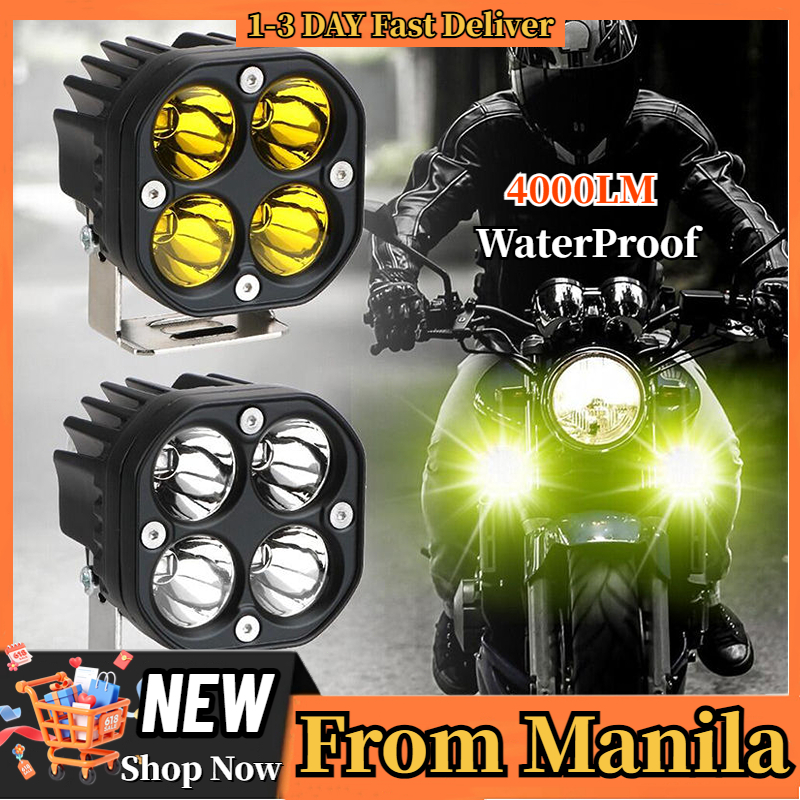 Amber LED Pods, LED Light Bar 2PCS 3Inch 100W LED Cubes Fog Lights Yellow Square Driving