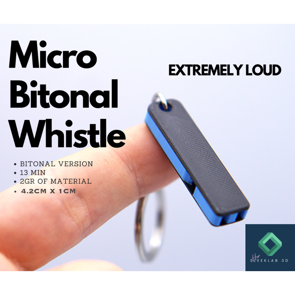 HERSLEEKLAB 3D PRINTED MICRO BITONAL WHISTLE I RESCUE WHISTLE SURVIVAL ...
