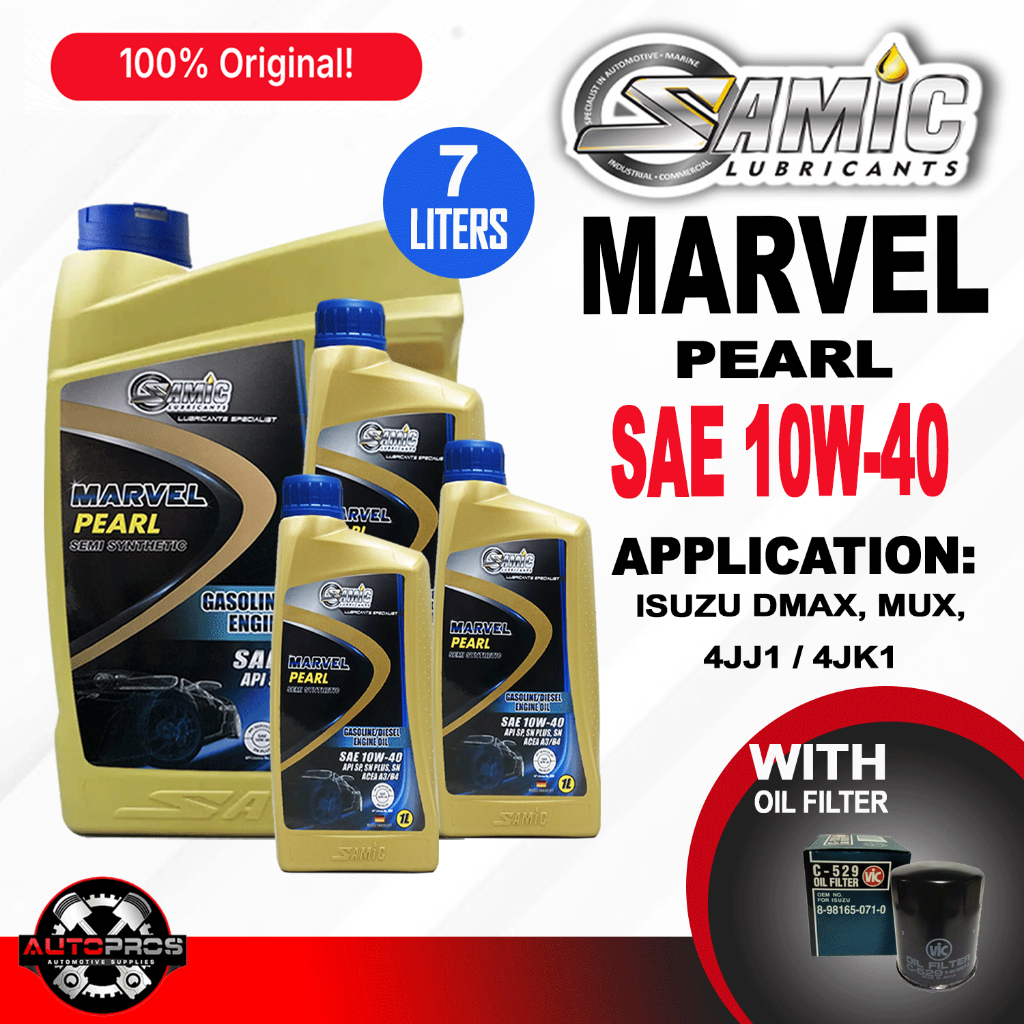 SAMIC MARVEL PEARL 10W-40 7 liters ISUZU DMAX , MUX , D-MAX , MU-X ...