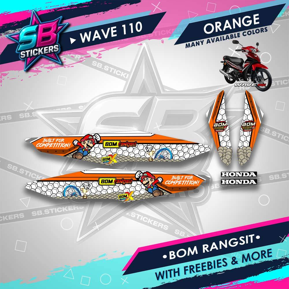 WAVE 110 DECALS ( BOM RANGSIT )【SB DECALS】 | Shopee Philippines