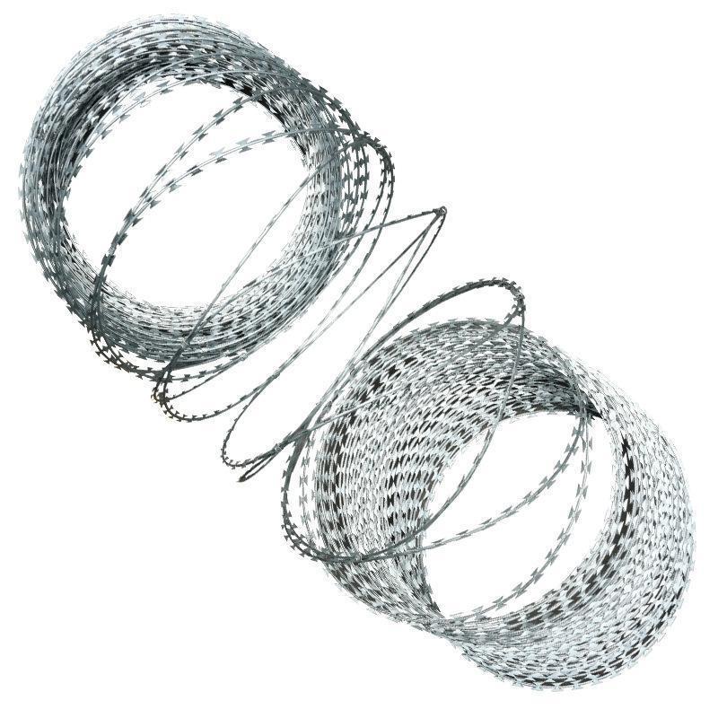 20M/50M/100M Iron Barbed Wire Roll Fence Barbed Wire/ Blade rope barbed ...