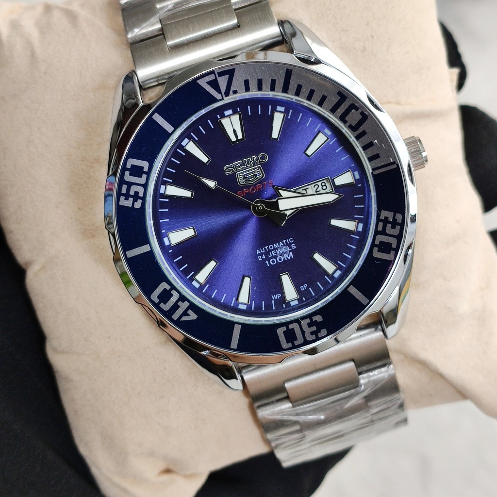 Classic Simi-Automatic Jewel Men Casual Watch 10Year's Battery Non ...