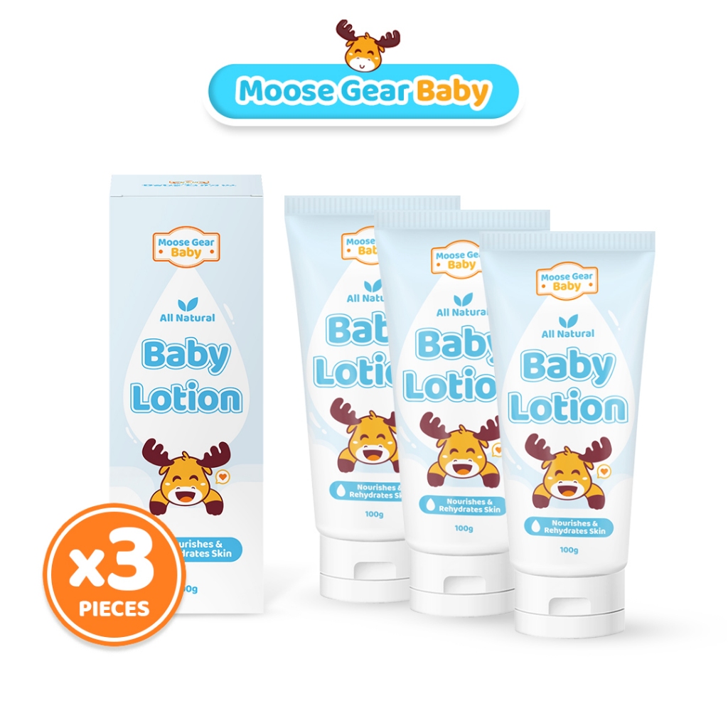 Moose Gear Baby Lotion 100g 3PCS Hypoallergenic Extra Gentle Formula ...