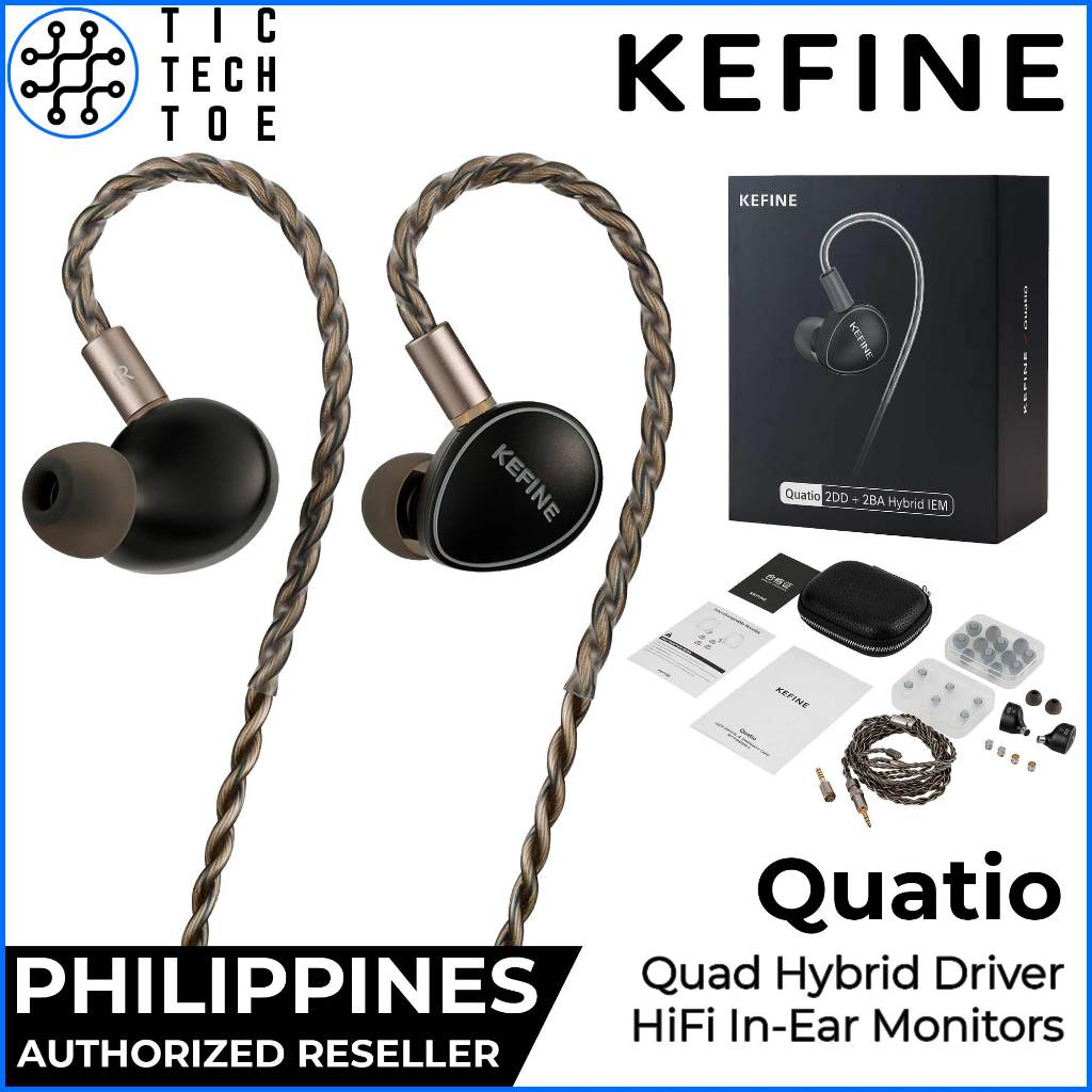 Kefine Quatio Hybrid Driver IEM 2DD + 2BA Tuning Nozzle Aluminum Wired ...