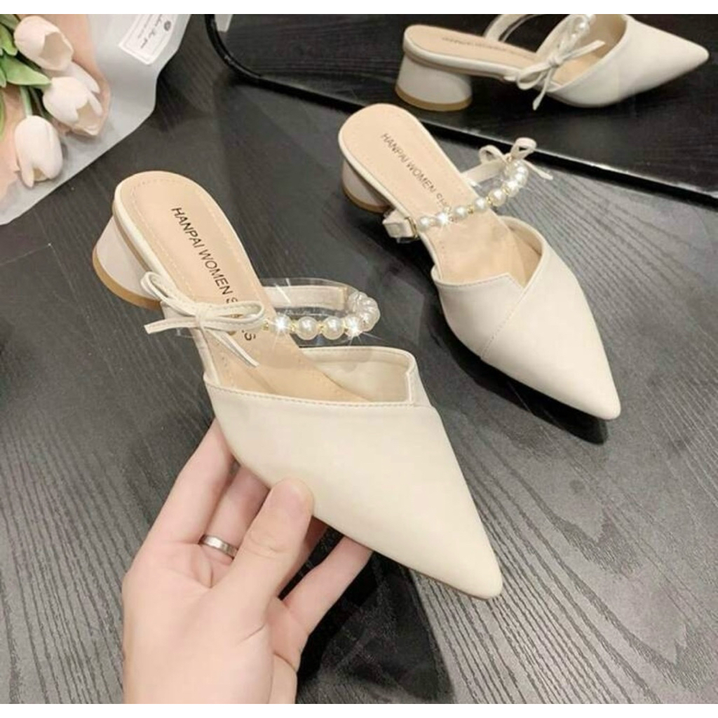 Pointed Toe High Hell Mules. main image 0