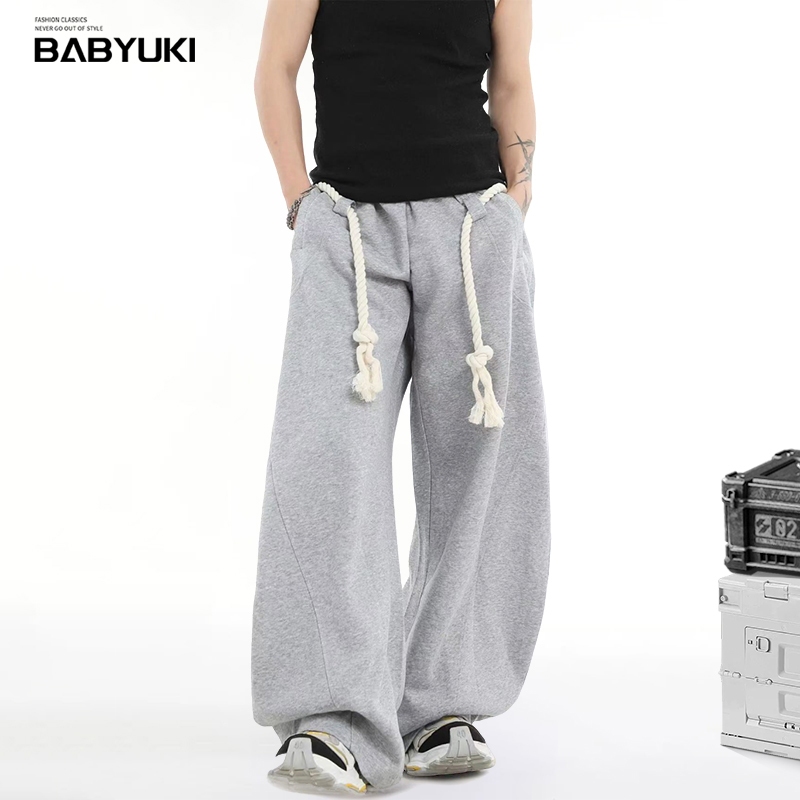 BU American Thick Rope Wide Leg Curved Knife Pants Men's Retro Sports ...