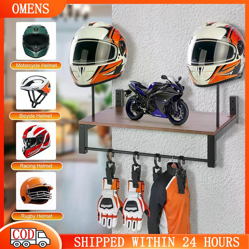 Motorcycle Helmet Rack Wall Mount Motorcycle Helmet Rack Organizer ...