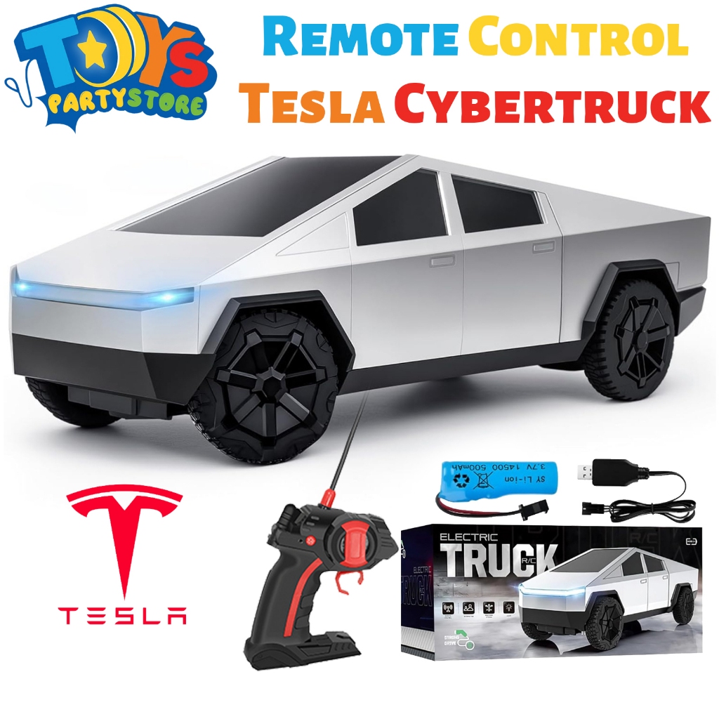 Remote Control Car Toy Rechargeable Tesla Cybertruck Racing Car ...