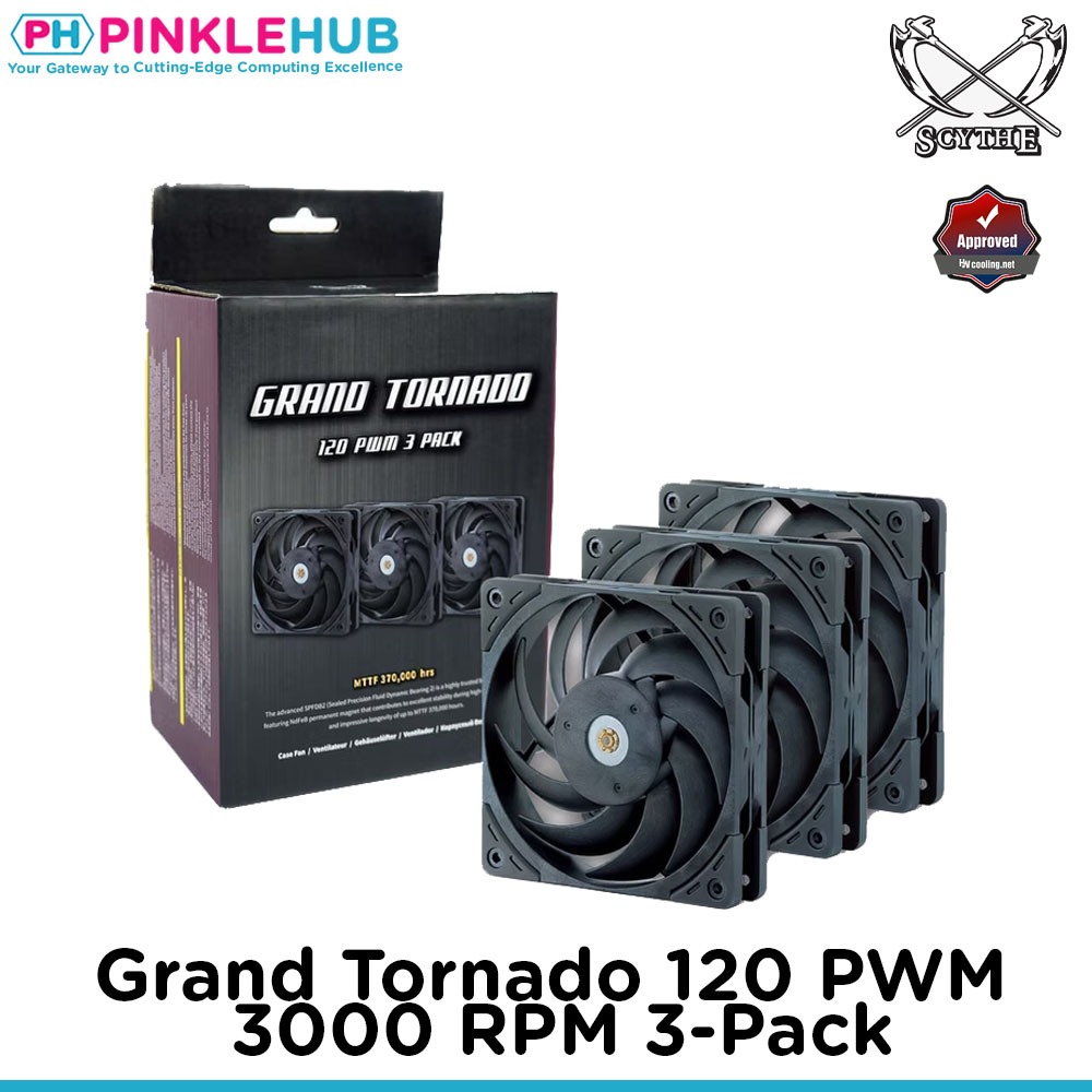 Scythe Grand Tornado 120 PWM 3000 RPM/2000 RPM 3-Pack | Shopee Philippines