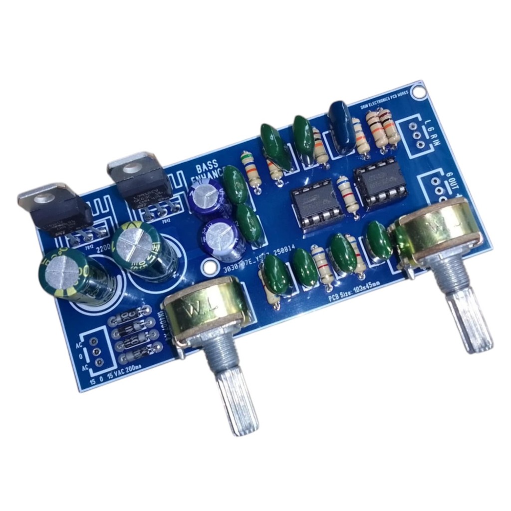 DRIN Audio Bass Enhancer Module – Adjustable Bass & Frequency Preamp ...