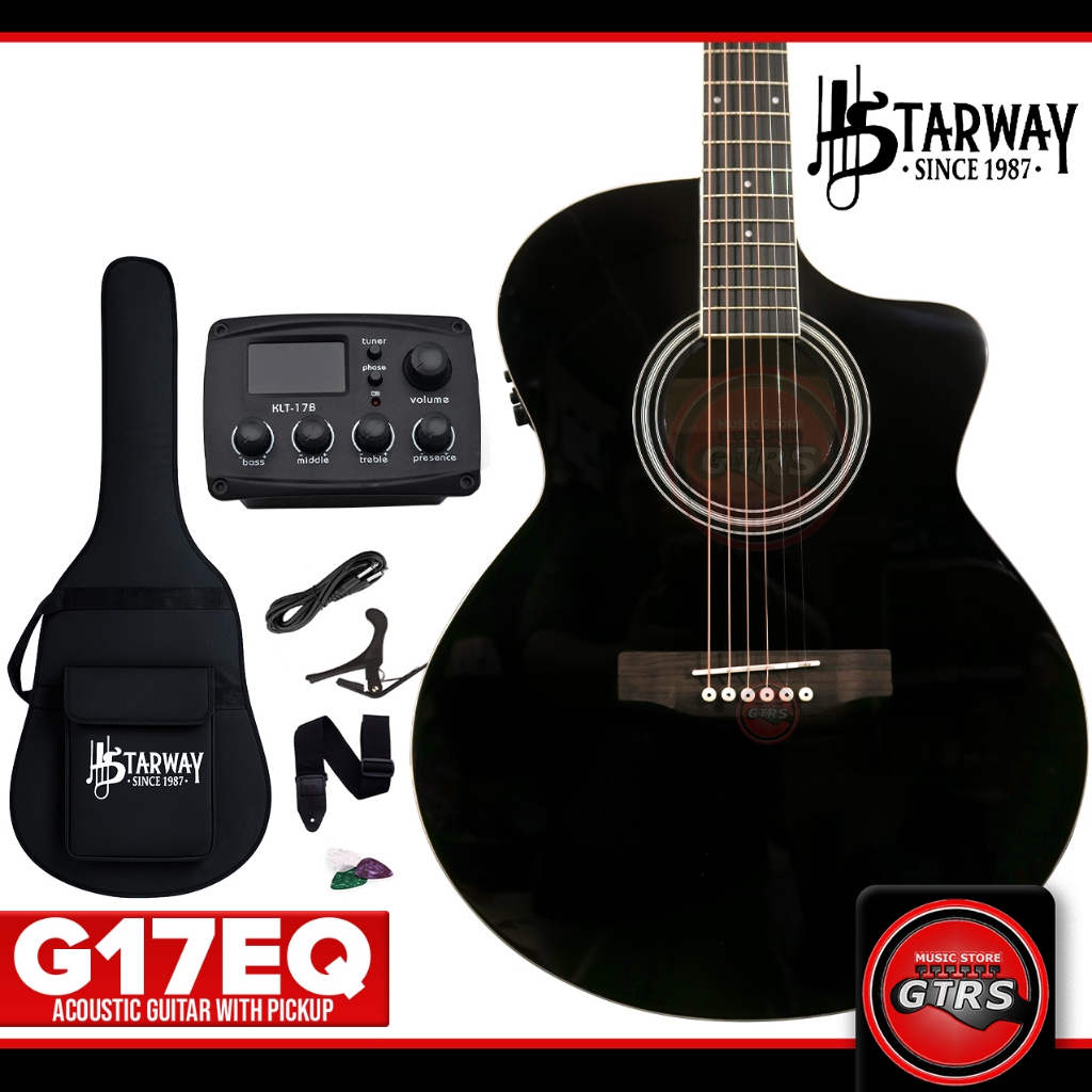 Starway G17 Size with Cutaway Acoustic Guitar with Free Guitar ...
