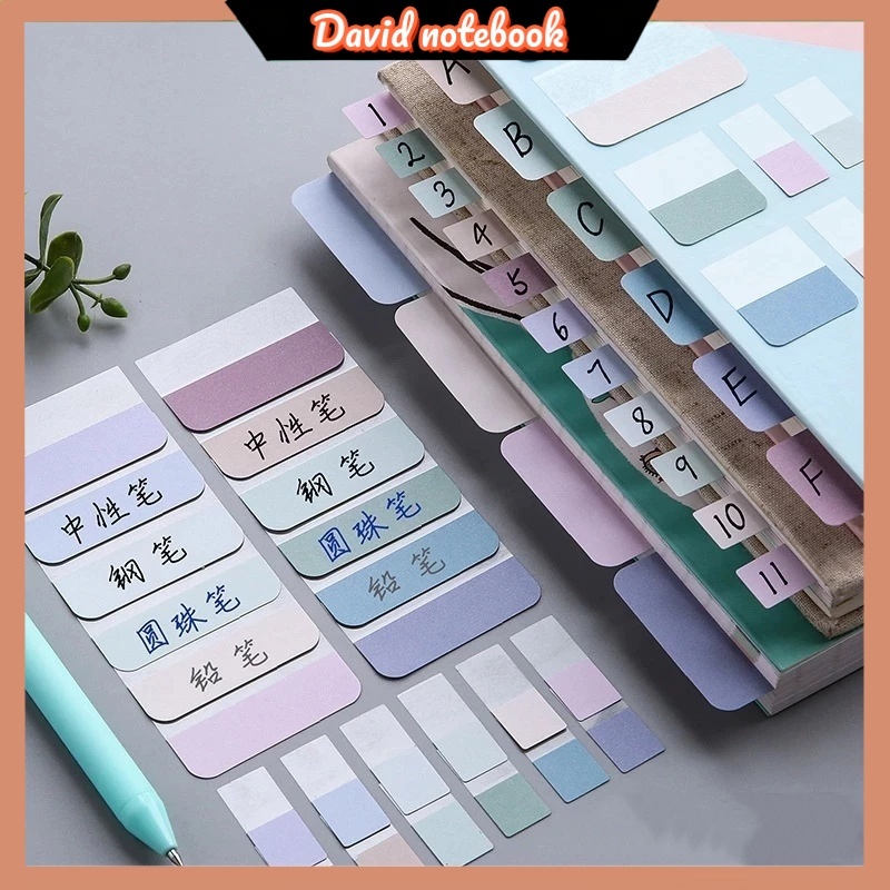 Morandi Index Bookmark Sticker Subject Label Sticker Self-Stick Notes ...
