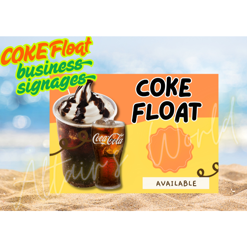 Coke Float Signage for Business – Laminated, PVC, Sticker, Sintra ...