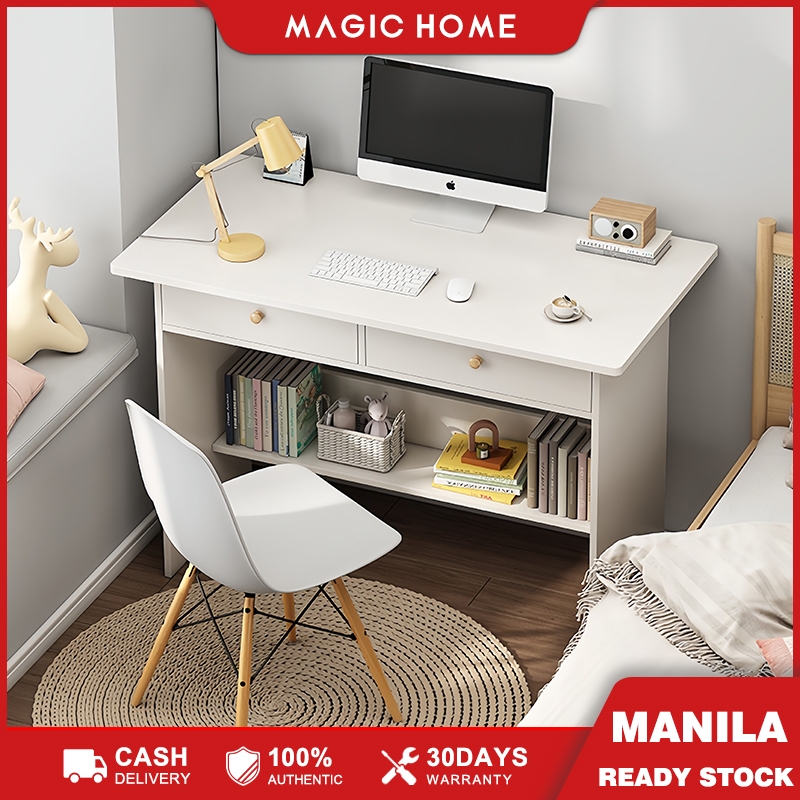 Magic Home Kids Small Study Table Student Square With Drawers Wood ...