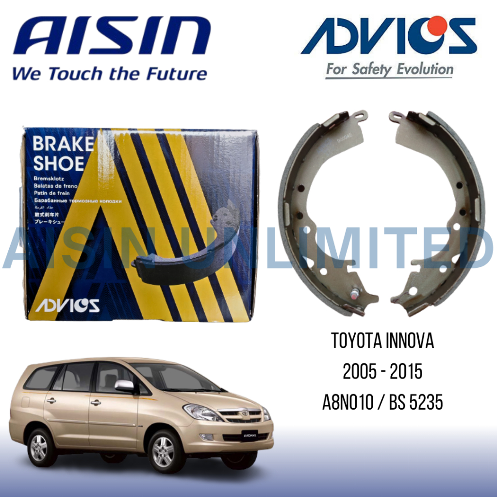 AISIN / ADVICS Brake Shoe Assembly for Toyota Innova 2005 - 2015 ...