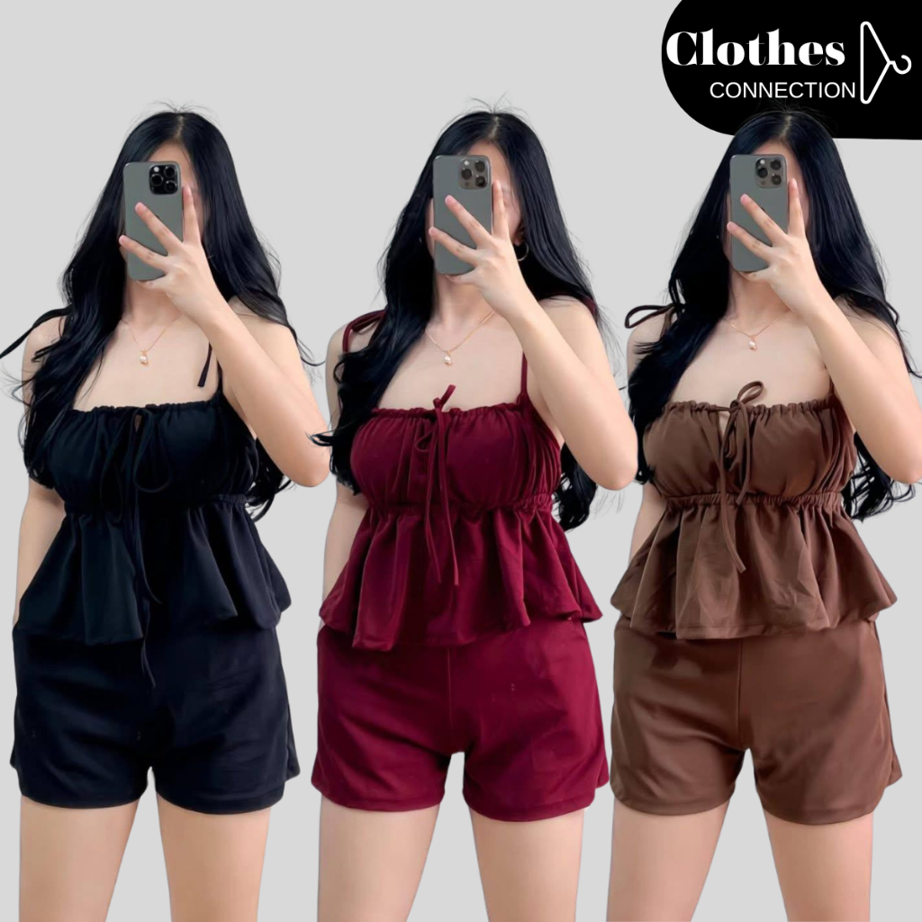 Coordinates Set for Woman Sleeveless Top and Shorts Casual | Crepe ...
