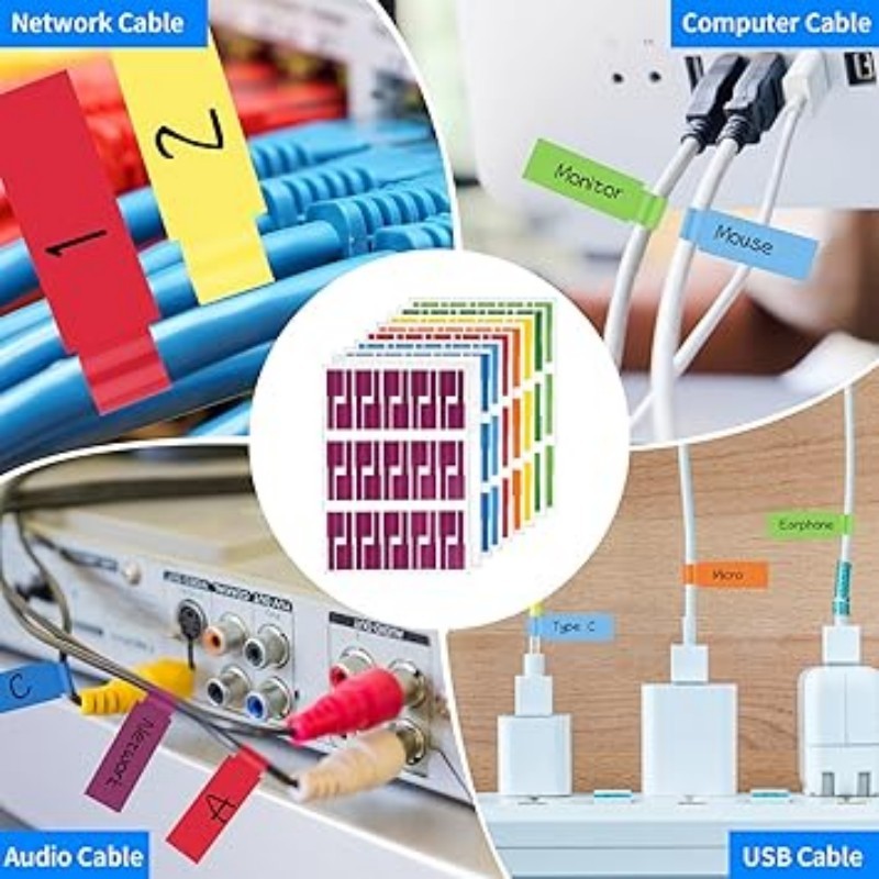 150Pcs Cable Tags Paper Self-adhesive Waterproof Wire Labels Wire ...