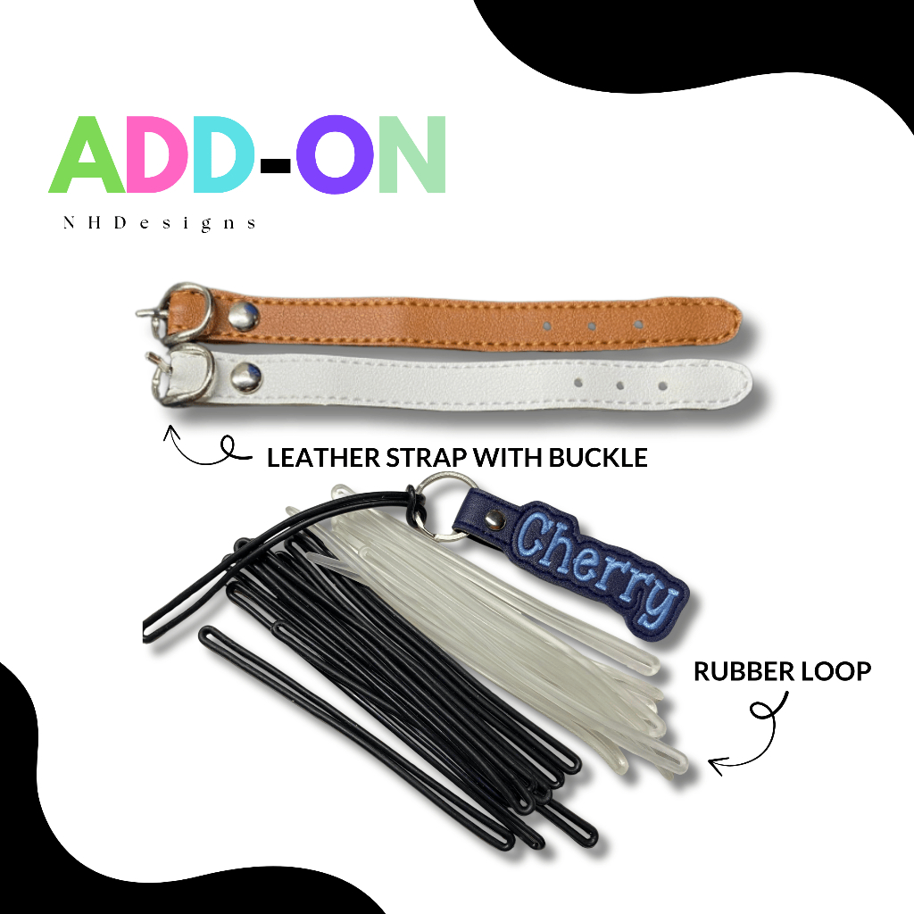 ADD-ON RUBBER LOOP & LEATHER STRAP/BELT | Shopee Philippines