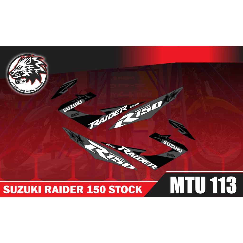 SUZUKI RAIDER R150 DECAL STAR EDITION, PREMIUM DECAL EASY INSTALL ...