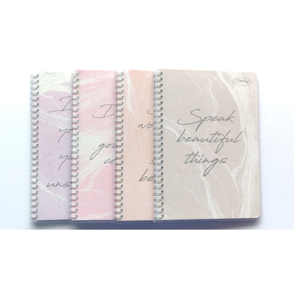 Sterling Spiral Notebook Swash Lines Marble Cover 6x8.5 Inch 80 Lvs ...