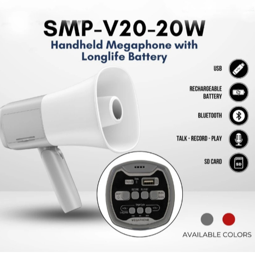 handheld megaphone powerful multifunctional with USB TF memory card ...