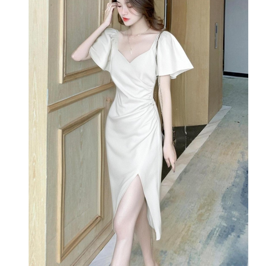 sachin and babi light blue dress Tossy White Backless Slim Mini Dress Female Patchwork Sexy Fashion Summer  2024 Elegant Party Looks Dress Women Solid Mini Dress
